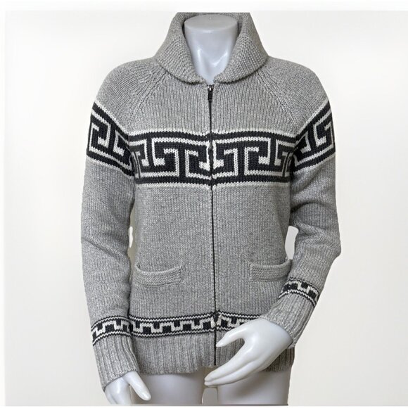 Wind River Cowichan Sweater Womens M Wool Blend Full Zip Cardigan Lebowski 90s - Picture 1 of 8